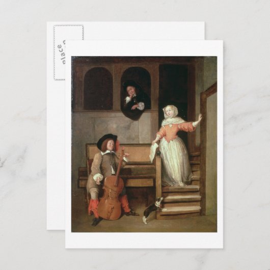 The Cello Player, c.1700 (Öl auf Leinwand) Postkarte (Vorne/Hinten)