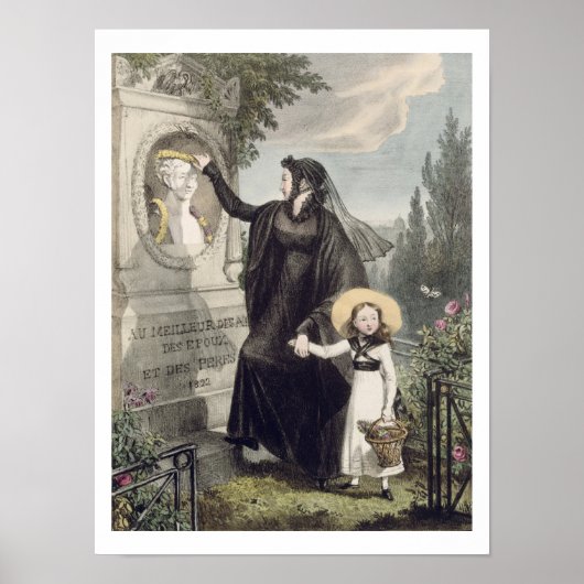 The Cemetery of Pere Lachaise, printed by Charles Poster (Vorne)