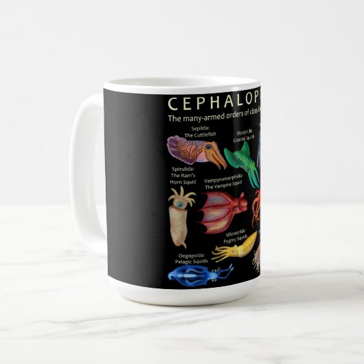 The Cephalopod Octopus Squid Cuttlefish Kaffeetasse (Vorderseite Links)