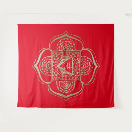 The Chakras Muladhara - Tapestry Wandteppich (Vorderseite (Horizontal))