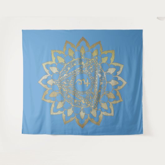 The Chakras Vishudda - Tapestry Wandteppich (Vorderseite (Horizontal))