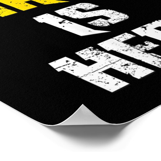 The Champ Is Here Motivational Chamonship Chamon  Poster (Ecke)