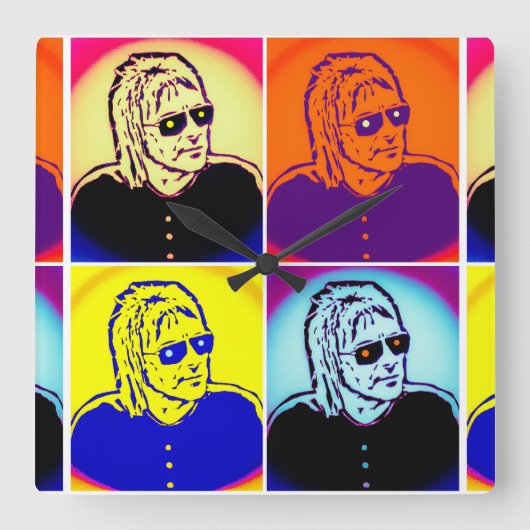 'The Changing Man' Paul Weller Clock Quadratische Wanduhr (Vorderseite)