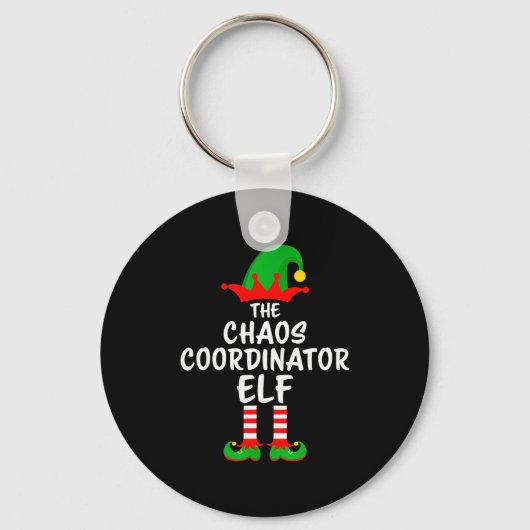 The Chaos Coordinator Elf Matching Family Christma Schlüsselanhänger (Vorderseite)