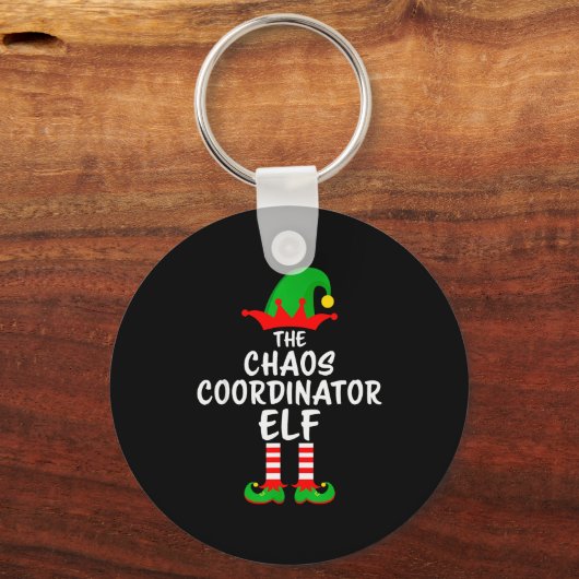 The Chaos Coordinator Elf Matching Family Christma Schlüsselanhänger (Vorderseite)