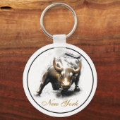 'The Charging Bull' - New York Schlüsselanhänger (Vorderseite)