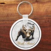 'The Charging Bull' - New York - Wall Street Schlüsselanhänger (Vorderseite)