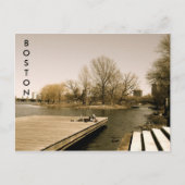 The Charles River Esplanade (sepia) Postkarte (Vorderseite)