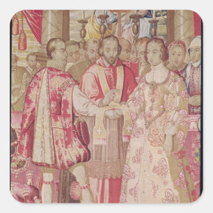 The Charles V Tapestry Quadratischer Aufkleber