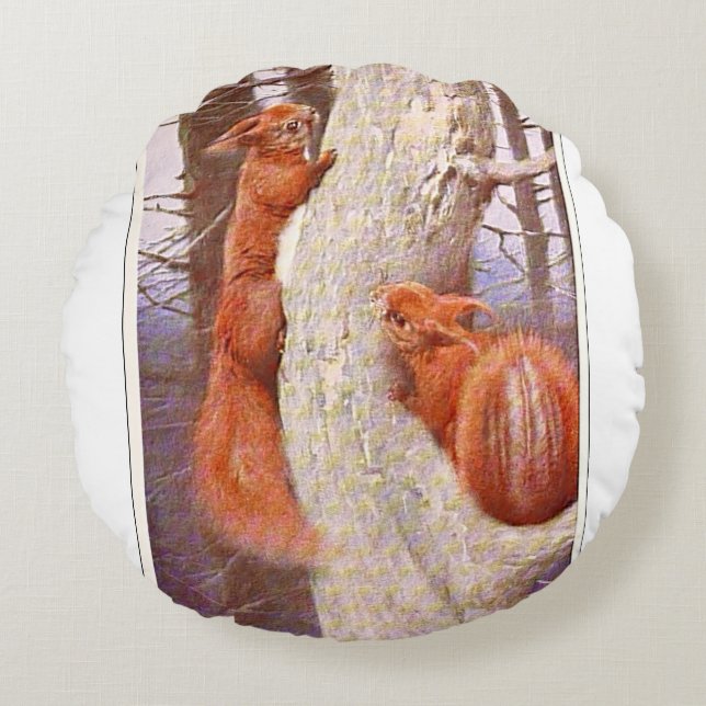 "The Chase" Rundes Kissen (Vorderseite)