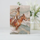 "The Chase" Western Art von Edward Borein Dankeskarte (Stehend Vorderseite)