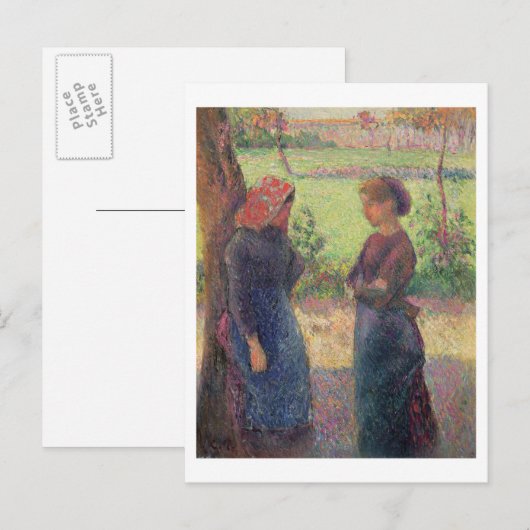 The Chat, C.1892 Postkarte (Vorne/Hinten)