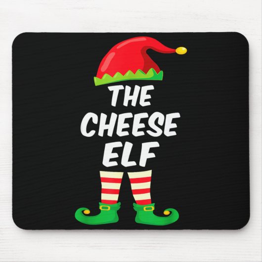 The Cheese Elf Family Matching Funny Christmas Cos Mousepad (Vorne)