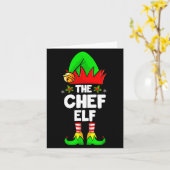 The Chef Elf Shirt Matching Family Chef Christmas  Karte (Gelbe Blume)