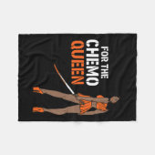 The Chemo Queen Leukemia Awareness Melanin Warrior Fleecedecke (Vorderseite (Horizontal))