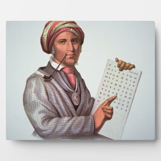 The Cherokee Scholar, Sequoyah (1776-1843) (Farbe Fotoplatte (Vorderseite)
