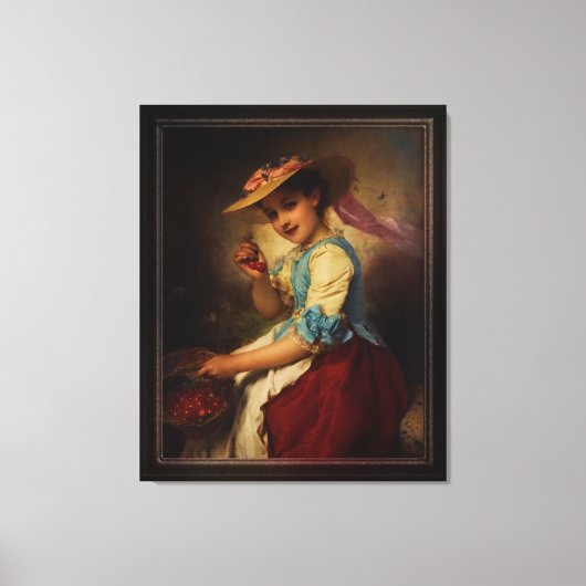 The Cherry Girl von Adolphe Piot Leinwanddruck (Vorderseite)