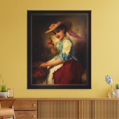 The Cherry Girl von Adolphe Piot Leinwanddruck (Insitu (Wohnzimmer))