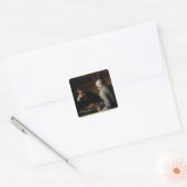 The Chess Players, c.1863-67 Quadratischer Aufkleber (Umschlag)