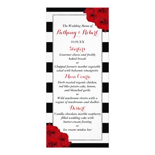 The Chic Modern Luxe Wedding Collection - Menü (Vorne)