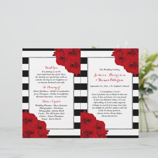 The Chic Modern Luxe Wedding Collection - Rote Ros (Stehend Vorderseite)