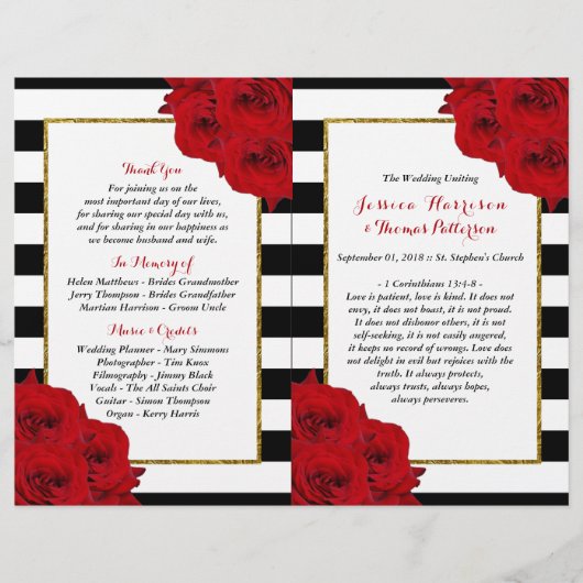 The Chic Modern Luxe Wedding Collection - Rote Ros (Vorderseite)