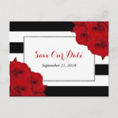 The Chic Modern Luxe Wedding Collection - Rote Ros Ankündigungspostkarte (Vorderseite)
