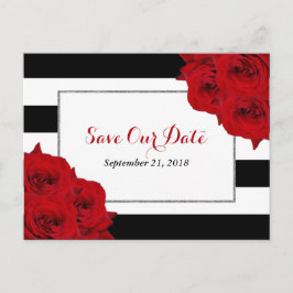 The Chic Modern Luxe Wedding Collection - Rote Ros Ankündigungspostkarte