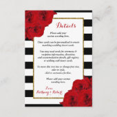 The Chic Modern Luxe Wedding Collection - Rote Ros Begleitkarte (Vorderseite)