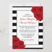 The Chic Modern Luxe Wedding Collection - Rote Ros Einladung (Vorderseite)