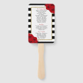 The Chic Modern Luxe Wedding Collection - Rote Ros Fächer (Rückseite)