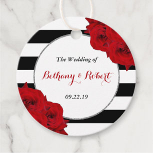 The Chic Modern Luxe Wedding Collection - Rote Ros Geschenkanhänger