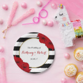 The Chic Modern Luxe Wedding Collection - Rote Ros Pappteller (Party)