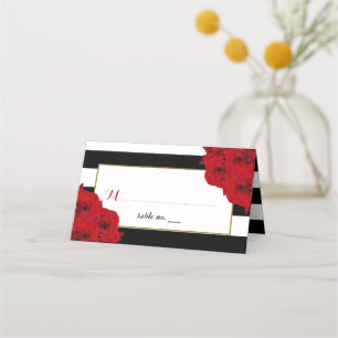 The Chic Modern Luxe Wedding Collection - Rote Ros Platzkarte