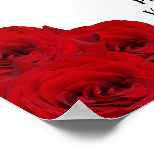 The Chic Modern Luxe Wedding Collection - Rote Ros Poster (Ecke)