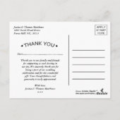 The Chic Modern Luxe Wedding Collection - Rote Ros Postkarte (Rückseite)