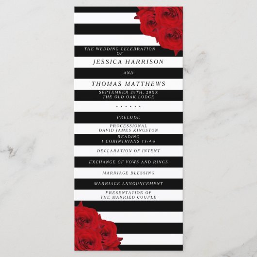 The Chic Modern Luxe Wedding Collection - Rote Ros Programm (Vorderseite)