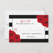 The Chic Modern Luxe Wedding Collection - Rote Ros RSVP Karte (Vorderseite)