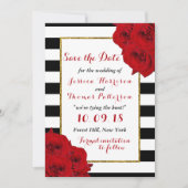 The Chic Modern Luxe Wedding Collection - Rote Ros Save The Date (Vorderseite)