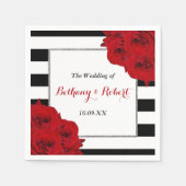 The Chic Modern Luxe Wedding Collection - Rote Ros Serviette (Vorderseite)