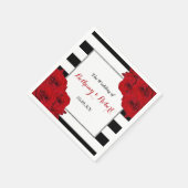 The Chic Modern Luxe Wedding Collection - Rote Ros Serviette (Ecke)