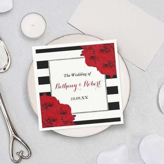 The Chic Modern Luxe Wedding Collection - Rote Ros Serviette
