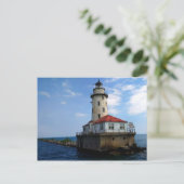 The Chicago Harbour Lighthouse Postcard Postkarte (Stehend Vorderseite)