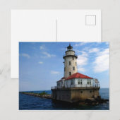 The Chicago Harbour Lighthouse Postcard Postkarte (Vorne/Hinten)