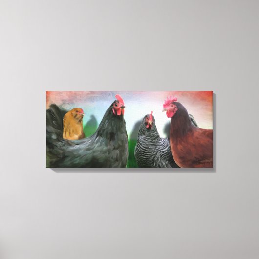 The Chicken Ladys 26x12 Starke Leinwand (Vorderseite)