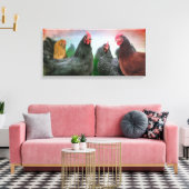 The Chicken Ladys 26x12 Starke Leinwand (Insitu (Wohnzimmer))