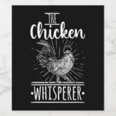 The Chicken Whispere Farm Chicken Whisperer Lo Weinetikett (Einzelnes Label)