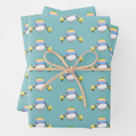 The chickens paint a beautiful Easter egg Geschenkpapier Set