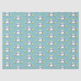 The chickens paint a colorful Easter egg Seidenpapier