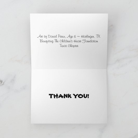 The Children's Heart Foundation Thank You Card Dankeskarte (Innenseite)